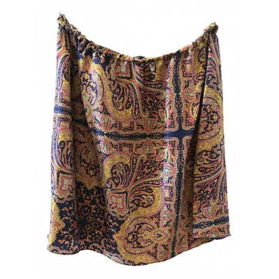 Pre-owned Carven Silk Mini Skirt In Multicolour