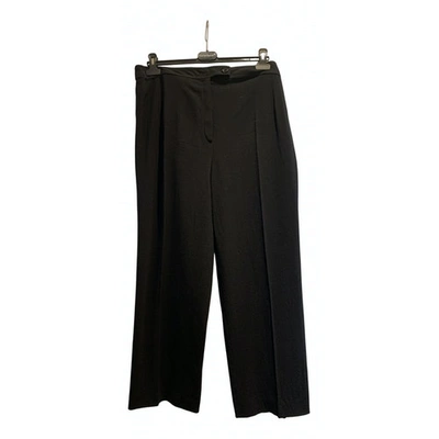 Pre-owned Sonia Rykiel Wool Straight Trousers In Black