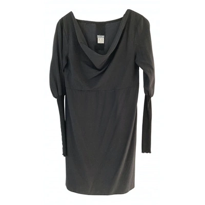Pre-owned Kristensen Du Nord Silk Mid-length Dress In Black