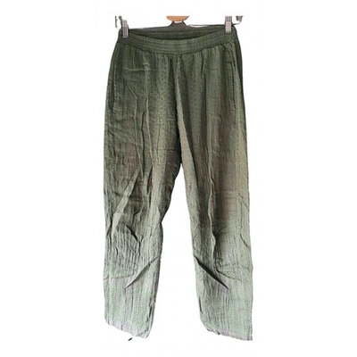 Pre-owned Rough Studios Green Cotton Trousers