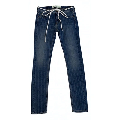 Pre-owned Off-white Blue Denim - Jeans Jeans