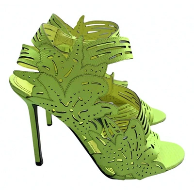 Pre-owned Sergio Rossi Leather Sandals In Yellow