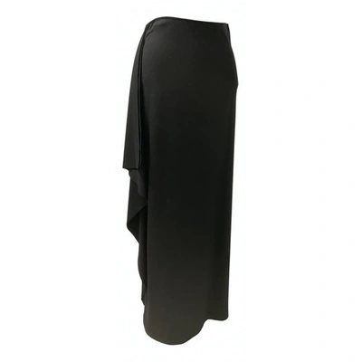 Pre-owned Joseph Wool Maxi Skirt In Black