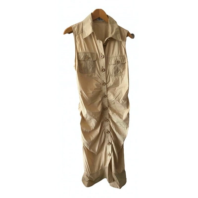Pre-owned Moschino Cheap And Chic Maxi Dress In Beige