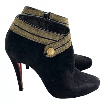 Pre-owned Christian Louboutin Ankle Boots In Black