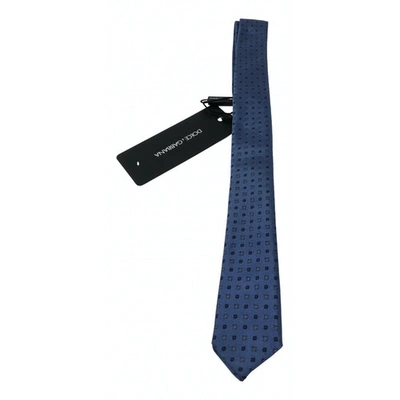 Pre-owned Dolce & Gabbana Blue Silk Ties