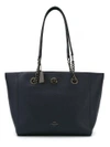 Coach Turnlock Chain Tote In Blue