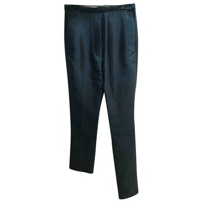 Pre-owned Ellery Green Silk Trousers