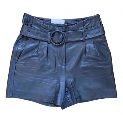 Pre-owned Les Coyotes De Paris Black Leather Shorts