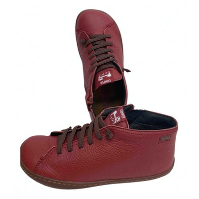 Pre-owned Camper Leather Trainers In Red