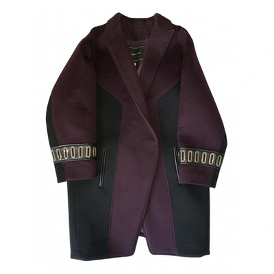 Pre-owned Andrew Gn Wool Coat In Purple