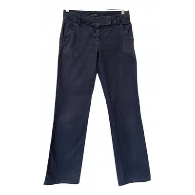 Pre-owned Armani Jeans Straight Pants In Blue