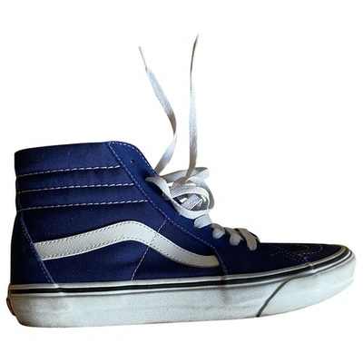 Pre-owned Vans Cloth High Trainers In Blue