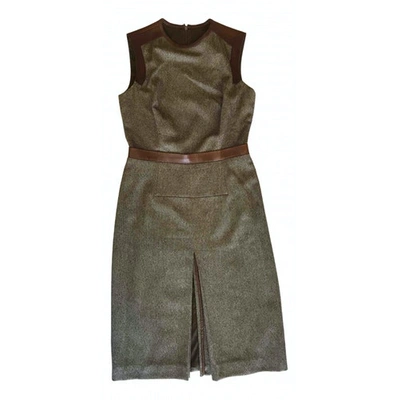 Pre-owned Martin Grant Wool Mid-length Dress In Brown