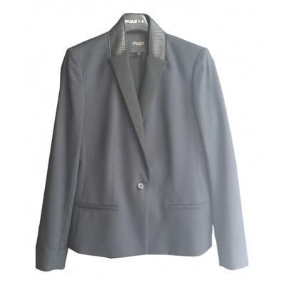 Pre-owned Maje Blue Polyester Jacket
