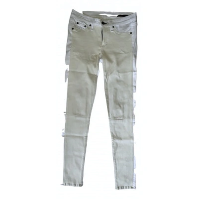 Pre-owned Rag & Bone Slim Jeans In White