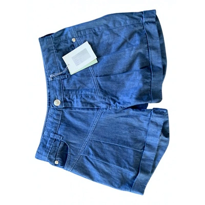 Pre-owned Pierre Balmain Blue Cotton Shorts