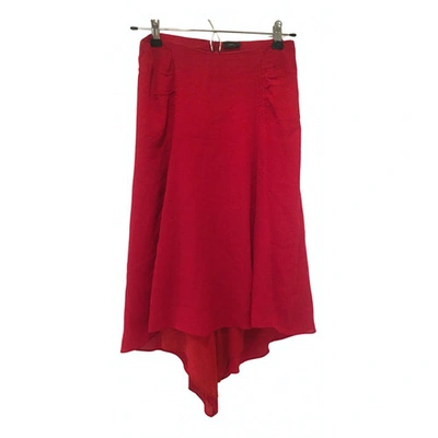 Pre-owned Joseph Mid-length Skirt In Red
