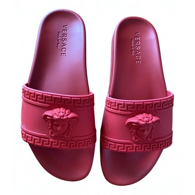 Pre-owned Versace Red Rubber Sandals