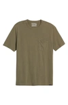 Faherty Sunwashed Organic Cotton Pocket T-shirt In Olive
