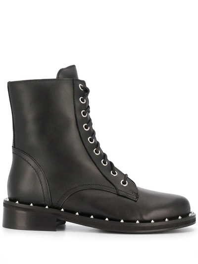 Patrizia Pepe 2v9842 Black Leather Stud Boots Black