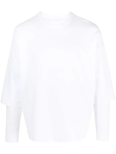 Alchemy Layered Stretch-cotton Sweatshirt In White