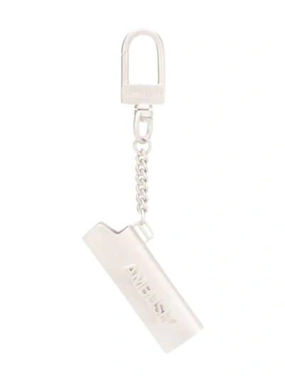 Ambush Logo Charm Keyring In Silver