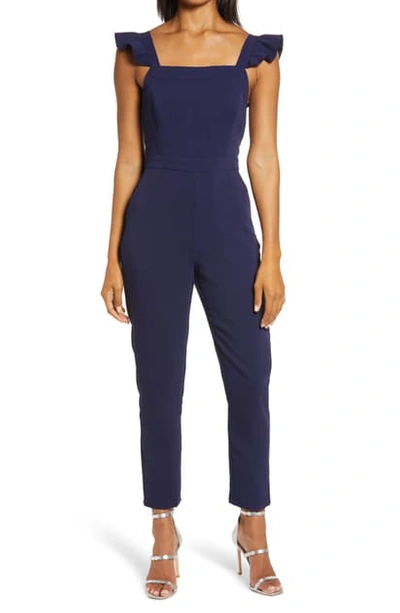 Adelyn Rae Nixi Sleeveless Jumpsuit In Navy