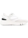 Buscemi Panelled Leather Sneakers In White