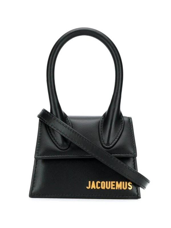 jacquemus black le chiquito moyen top handle bag