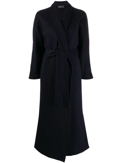 Gianluca Capannolo Belted Coat In Blue