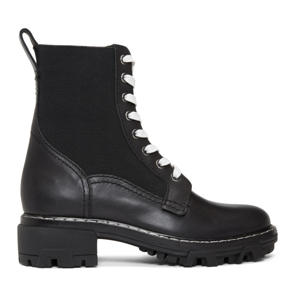 Rag & Bone Shiloh Leather Ankle Boots In Black | ModeSens
