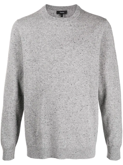 Theory Crewneck Cashmere Jumper In Grey