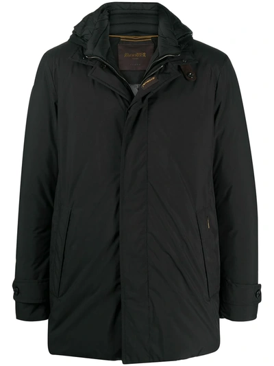 Moorer Quilt-lining Feather-down Parka In Black