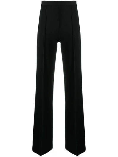 Elisabetta Franchi High-waisted Wide Leg Trousers In Black