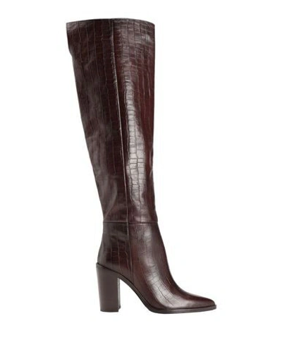 8 By Yoox Knee Boots In Dark Brown