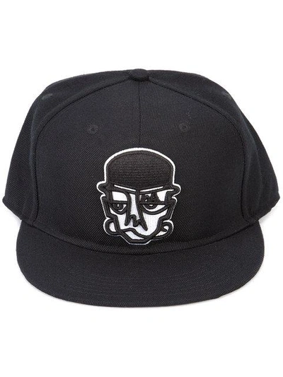 Haculla Face Patch Embroidered Cap In Black