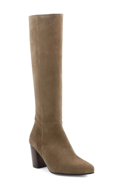 Andre Assous Raffi Water Resistant Knee High Boot In Taupe Suede
