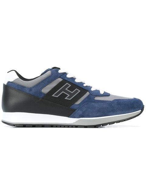 Hogan Lace-up Logo Trainers In 754f Azurro | ModeSens