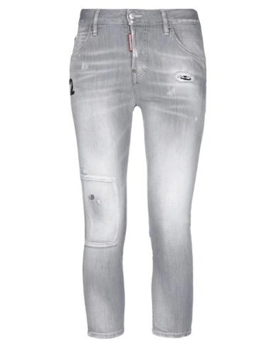 Dsquared2 Denim Cropped In Grey