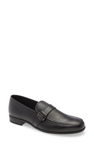 Prada Side Bit Loafer In Black