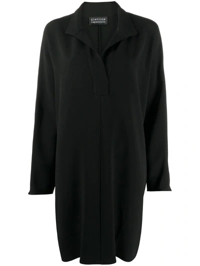 Gianluca Capannolo Loose Fit Shirt Dress In Black