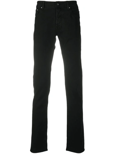 Jacob Cohen Straight Leg Trousers In Black