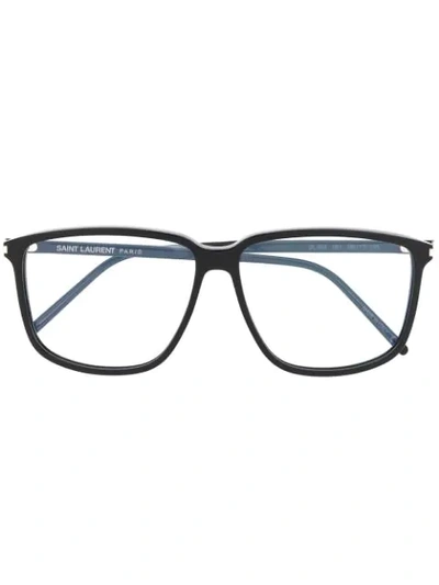 Saint Laurent Sl 387 Square-frame Glasses In Black