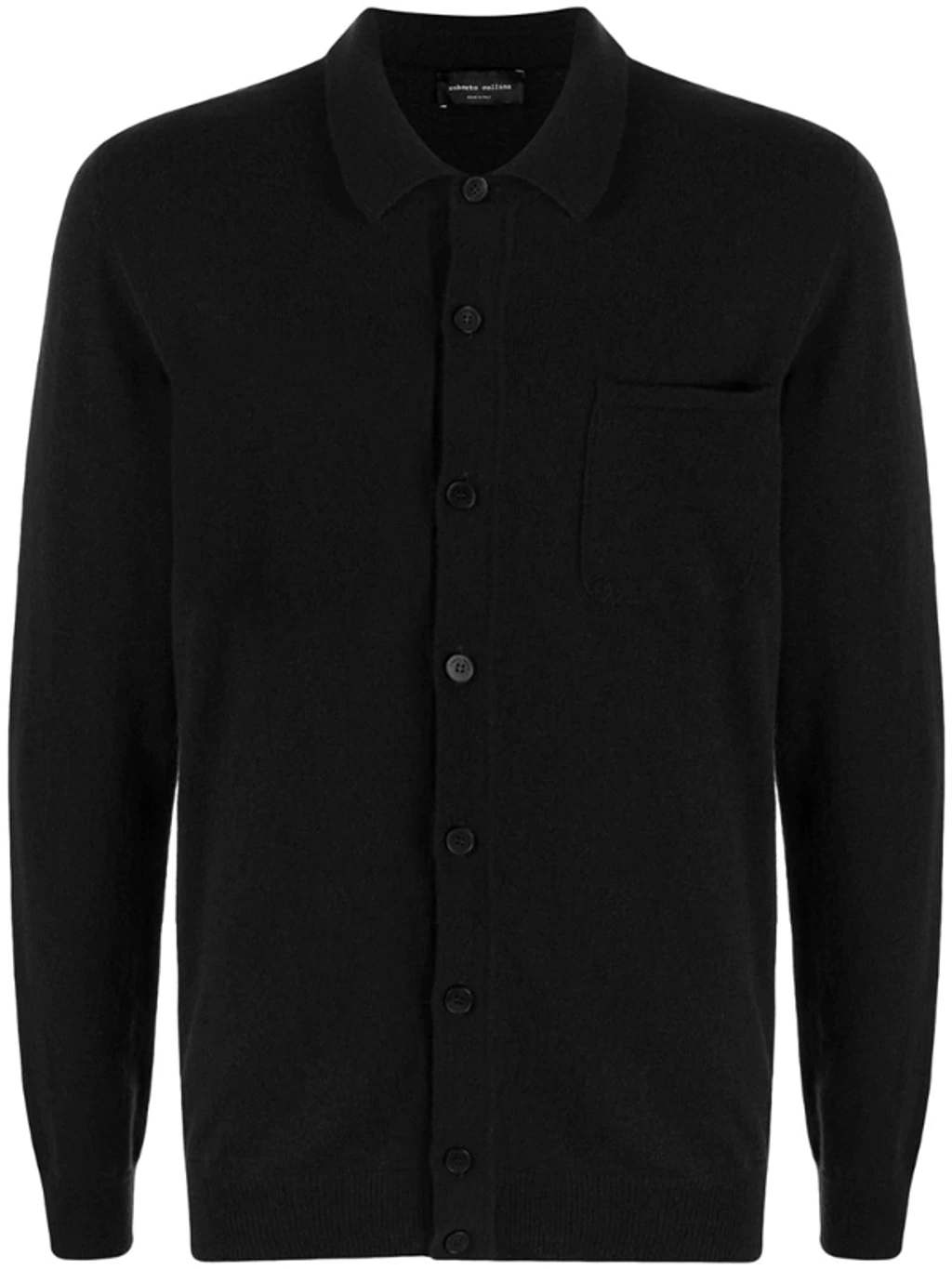 Roberto Collina Fine-knit Fitted Cardigan In Black | ModeSens