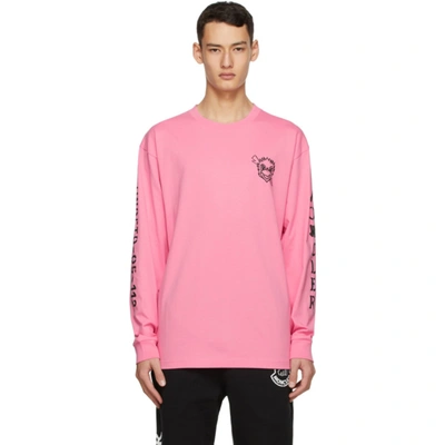 Moncler Genius 2 Moncler 1952 Pink Undefeated Edition Logo Long Sleeve T-shirt