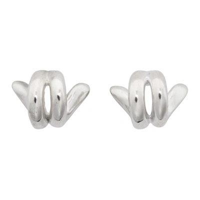 Sapir Bachar Silver Horn Earrings