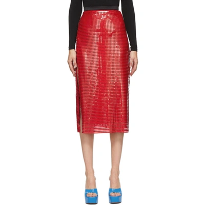 Christopher Kane Red Chainmail Skirt