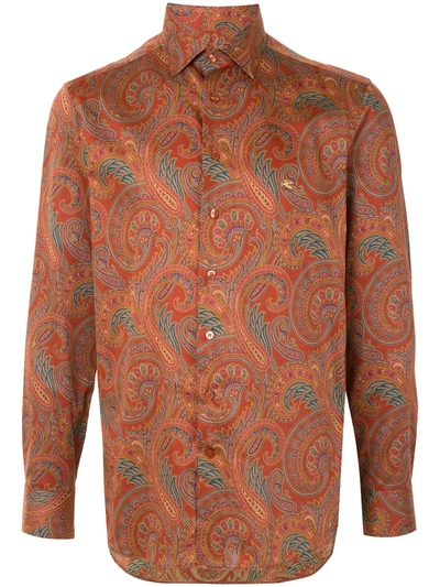 Etro Paisley Print Long-sleeved Shirt In Multicolour