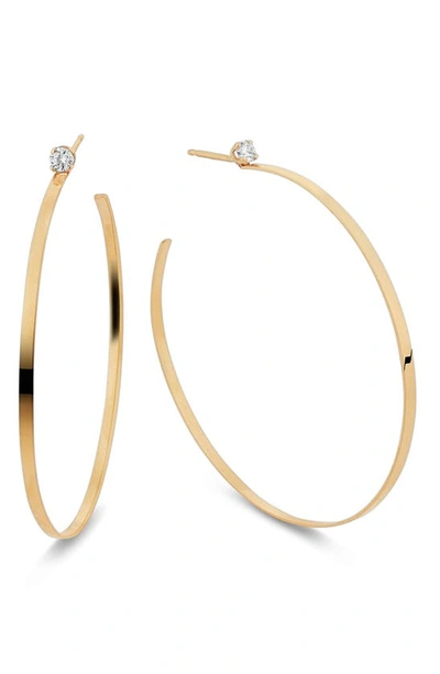 Lana Jewelry Jewelry Medium Sunrise Diamond Hoop Earrings In Yellow Gold